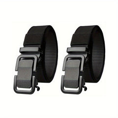 2pcs Men's Toothless Automatic Breathable Belt