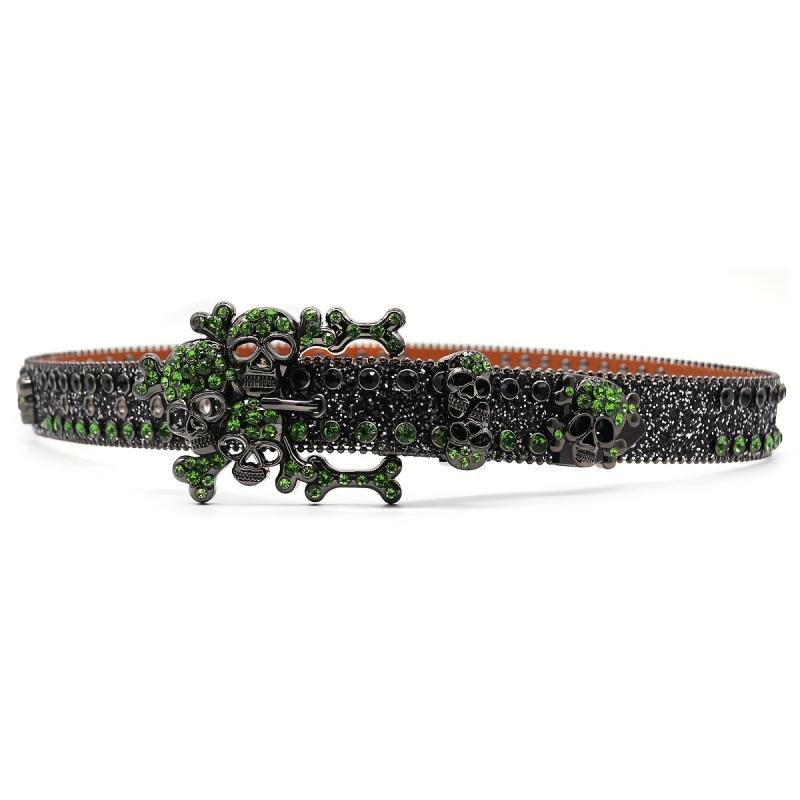Skull Rhinestone Buckle Hip hop Punk Style Alloy Buckle
