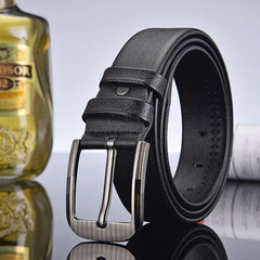 Men's Leather Belt with Funny Buckle