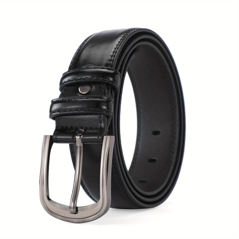 Men's Pin Buckle Belt PU Leather Casual Jeans Pants Waist Strap