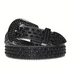Bling Rhinestone Belt Western Cowboy Cowgirl Crystal Leather Jeans Dress