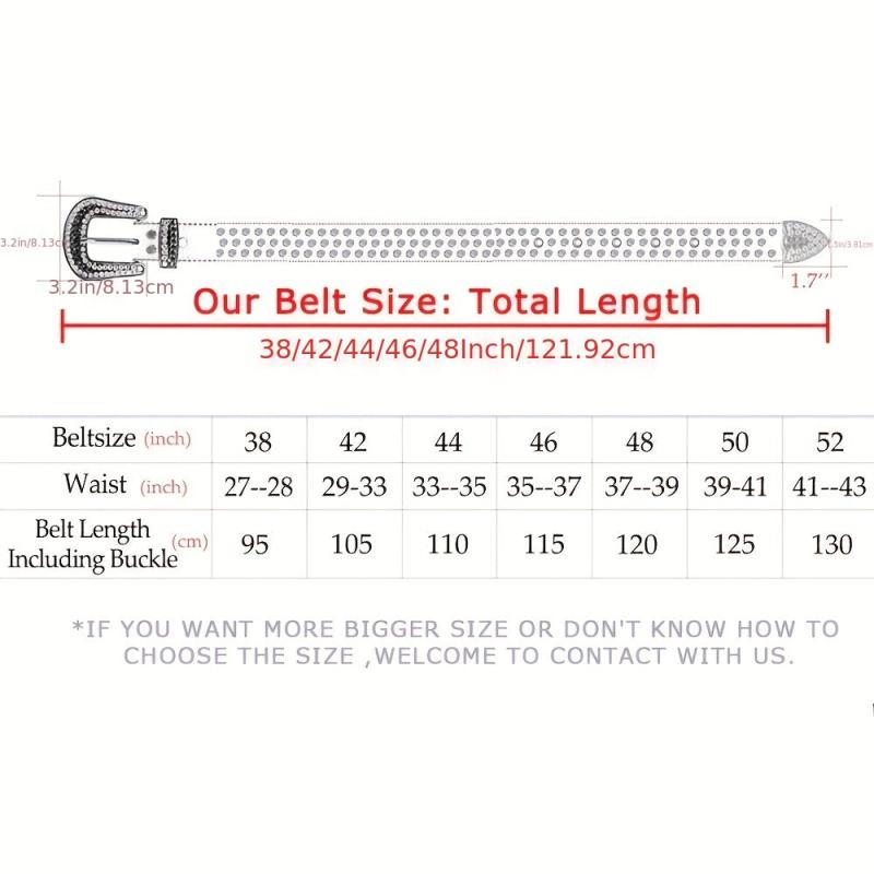 Bling Rhinestone Belt Western Cowboy Cowgirl Crystal Leather Jeans Dress