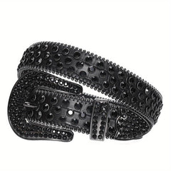 Bling Rhinestone Belt Western Cowboy Cowgirl Crystal Leather Jeans Dress