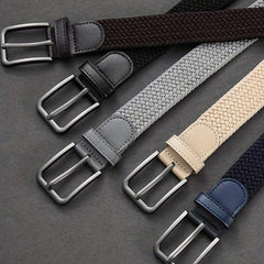 Elastic Woven Belt For Men Braided Belt Jeans Pants Decorative Accessories