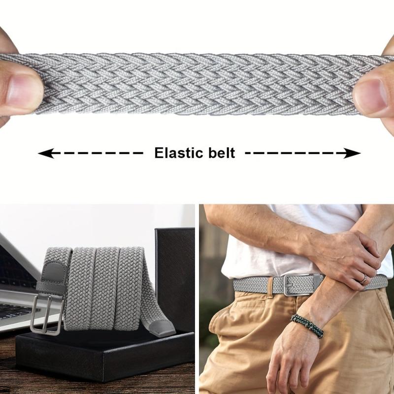 Elastic Woven Belt For Men Braided Belt Jeans Pants Decorative Accessories