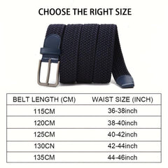 Elastic Woven Belt For Men Braided Belt Jeans Pants Decorative Accessories