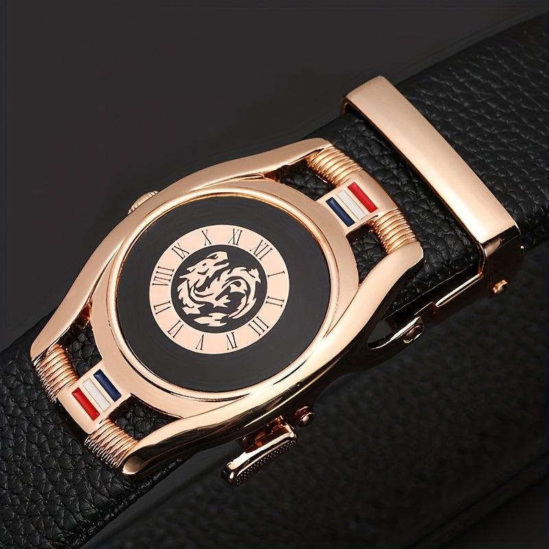 CKB PL Men's Leather Belt Automatic Buckle Casual Versatile Belt