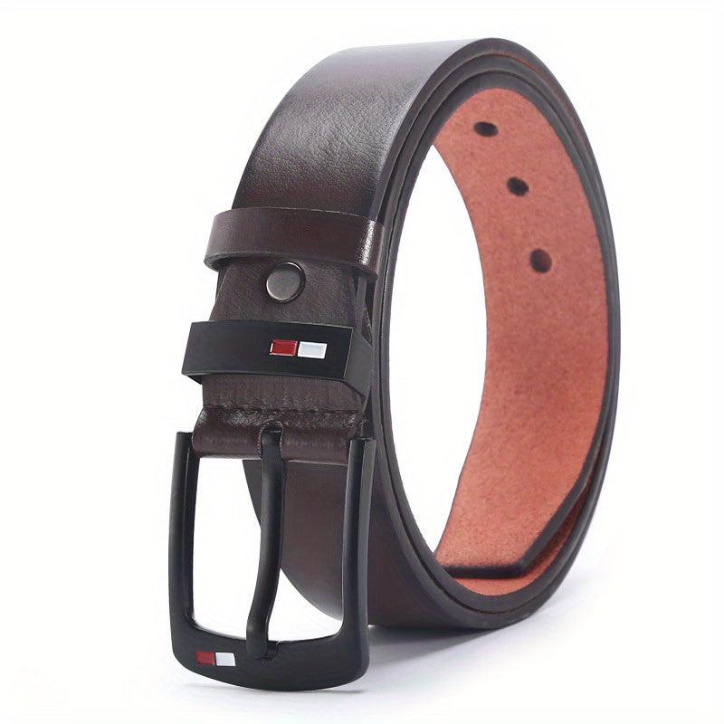 Men's PU Leather Pin Buckle Casual Jeans Pants Belt
