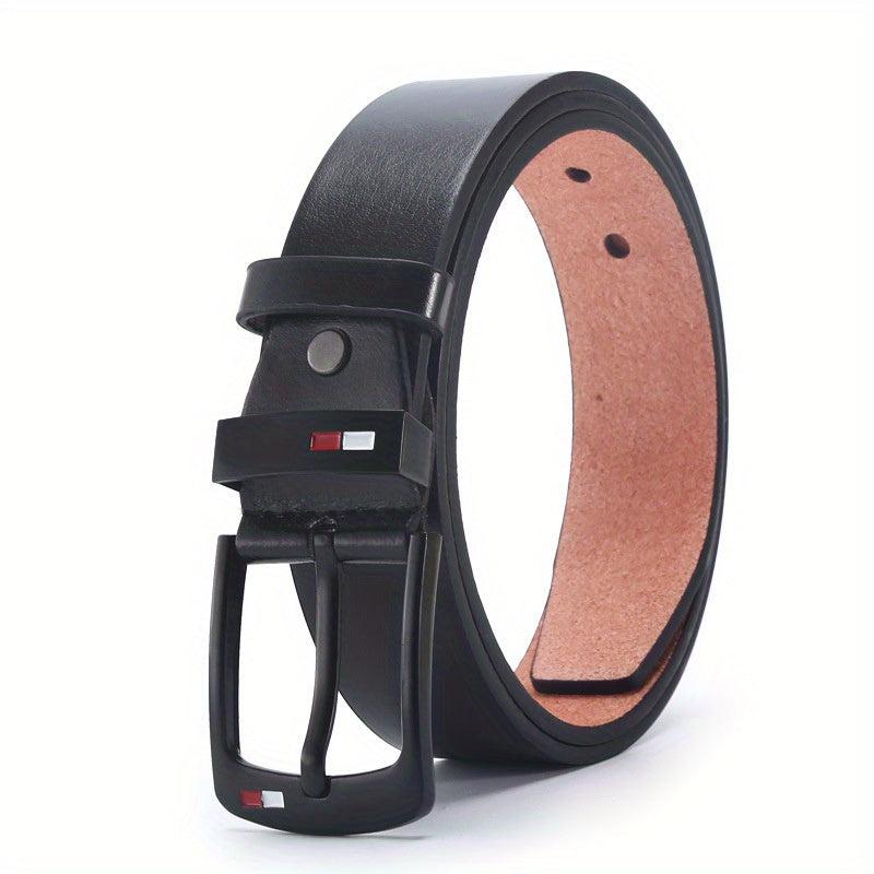 Men's PU Leather Pin Buckle Casual Jeans Pants Belt