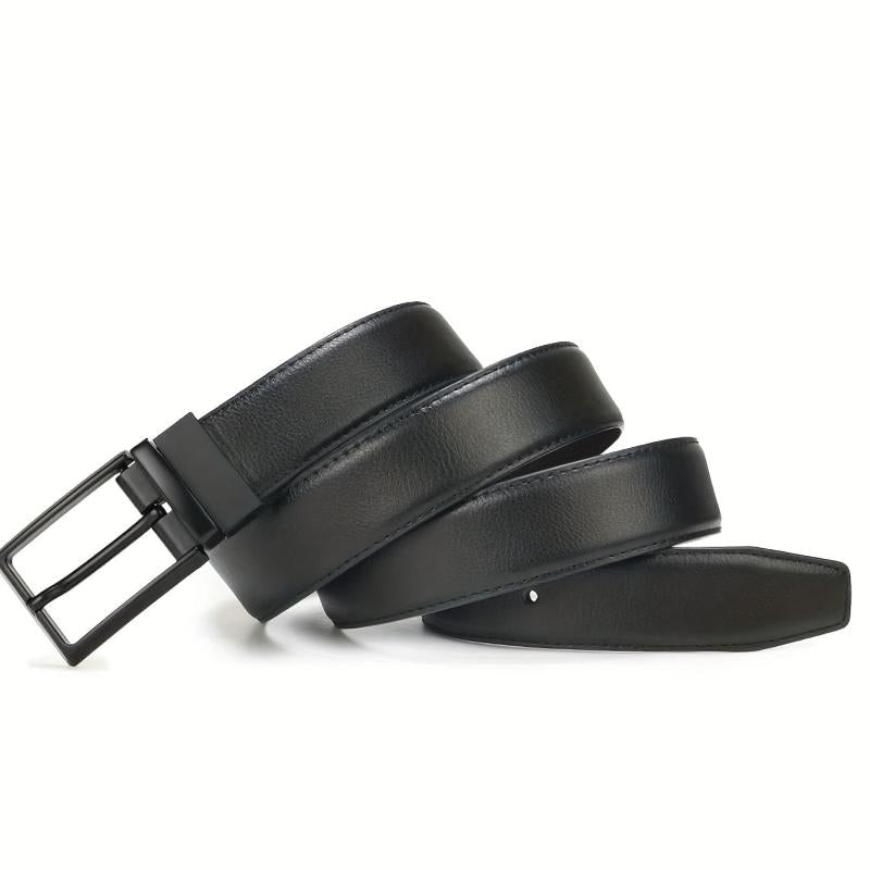 Men's Leather Dress Belt & Casual Belts With Single Prong Buckle