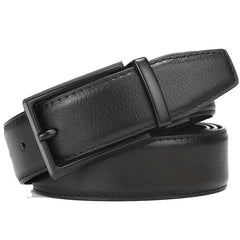 Men's Leather Dress Belt & Casual Belts With Single Prong Buckle