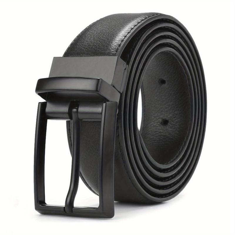 Men's Leather Dress Belt & Casual Belts With Single Prong Buckle