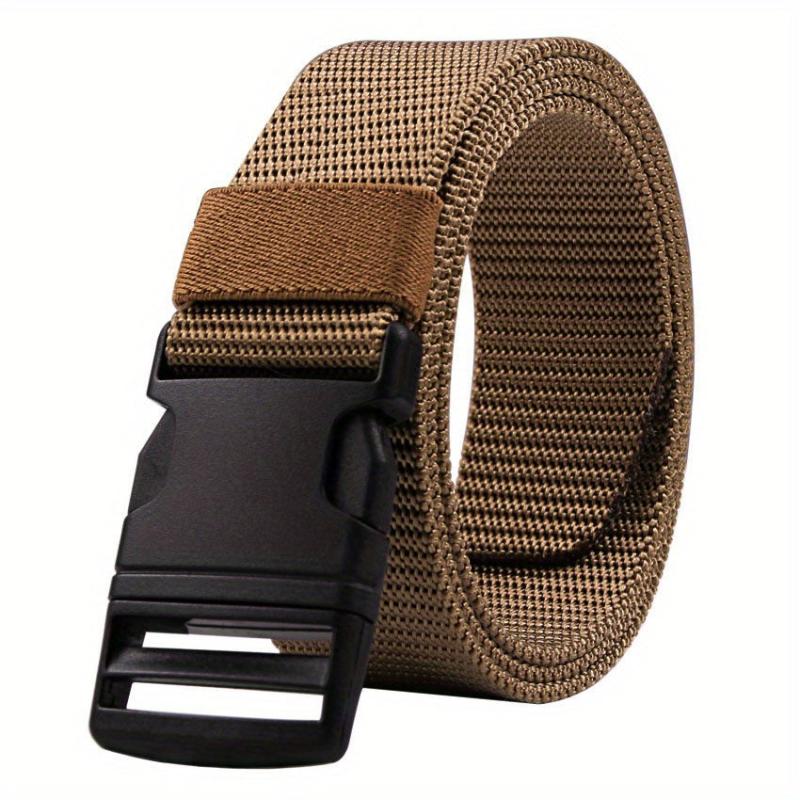 Men's Nylon Canvas Belt Metal Plastic Buckle Military Tactical Belt