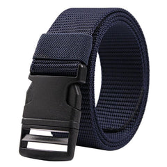 Men's Nylon Canvas Belt Metal Plastic Buckle Military Tactical Belt