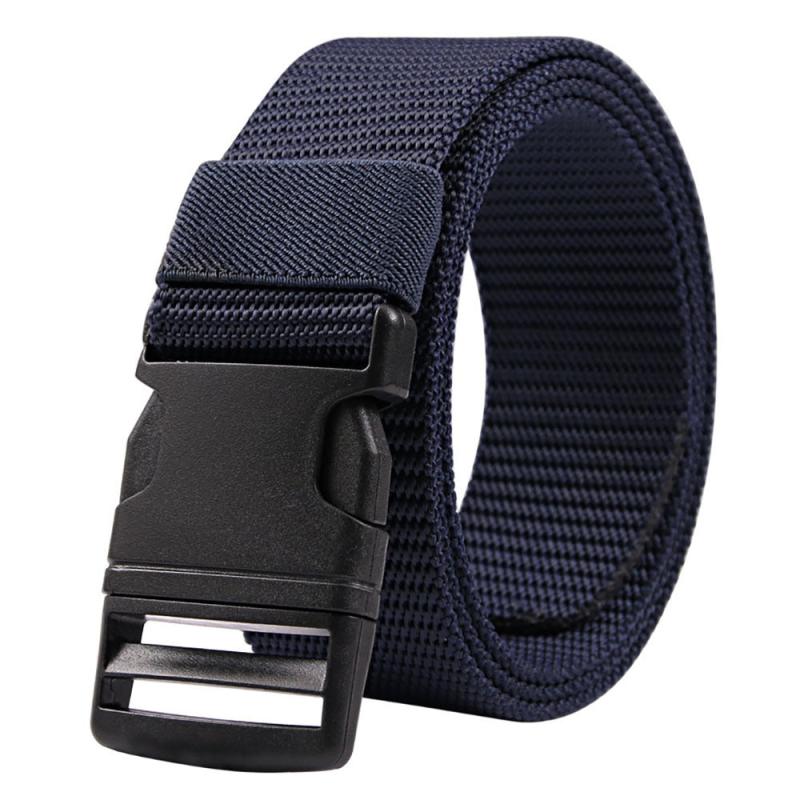 Men's Nylon Canvas Belt Metal Plastic Buckle Military Tactical Belt