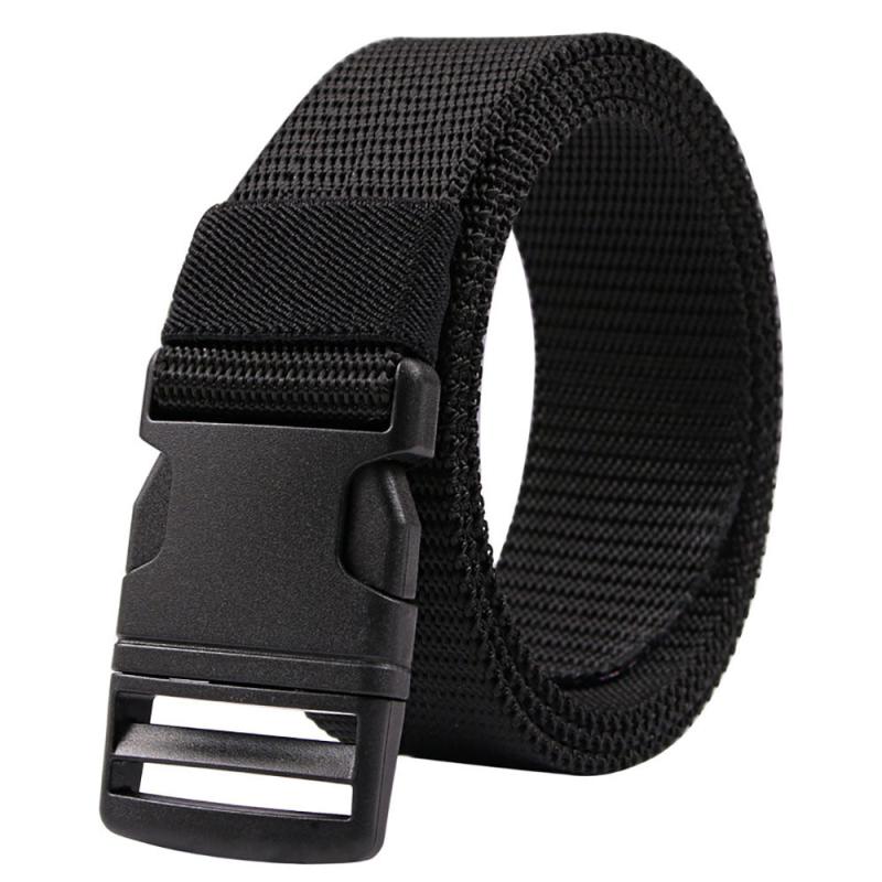 Men's Nylon Canvas Belt Metal Plastic Buckle Military Tactical Belt