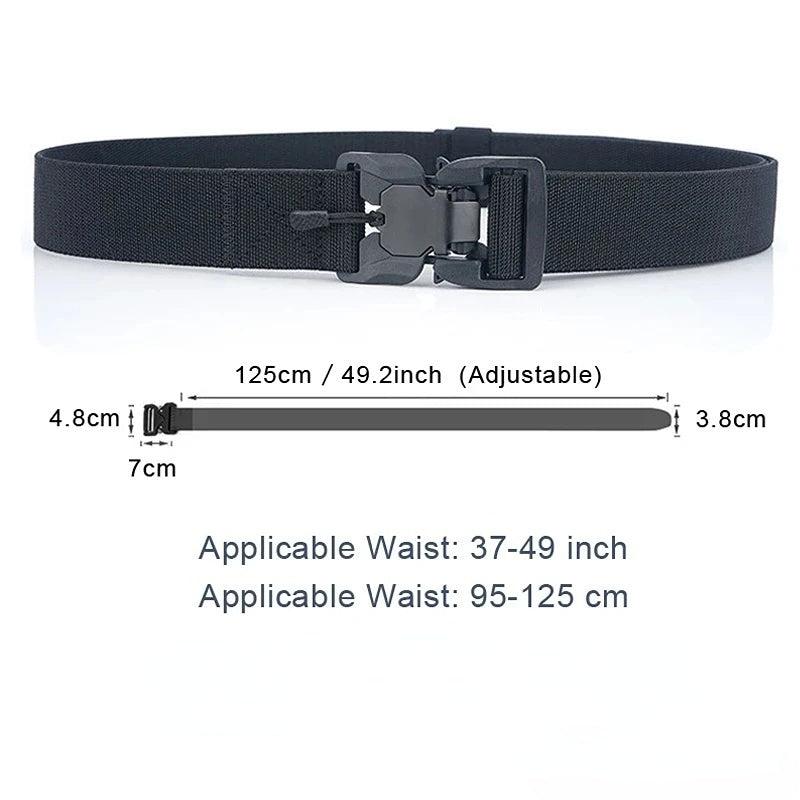 Tactical Belt Quick Release Elastic Casual Nylon Tooling Training Belt