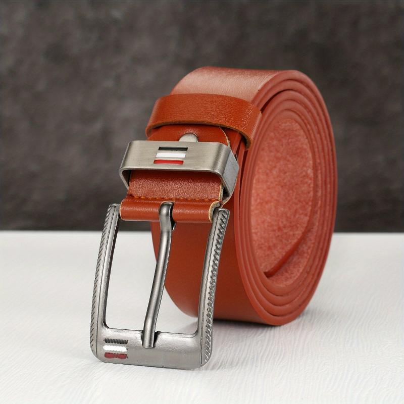 Men's Pin Buckle Belt PU Leather Belt Jeans Waist Strap