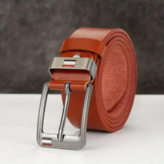 Men's Pin Buckle Belt PU Leather Belt Jeans Waist Strap