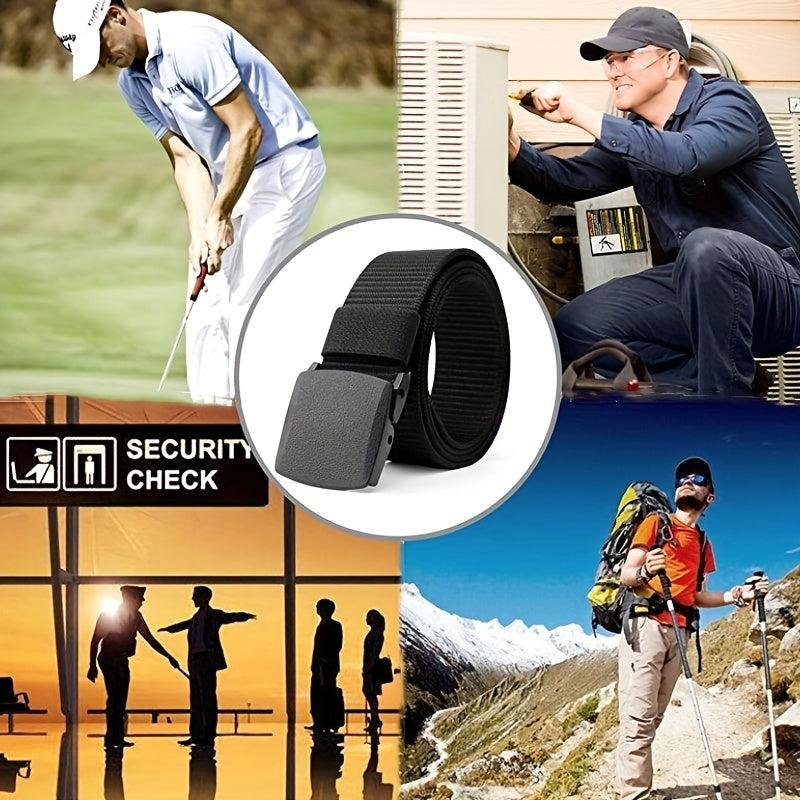 Men's Military Automatic Buckle Belt Tactical Canvas Belt