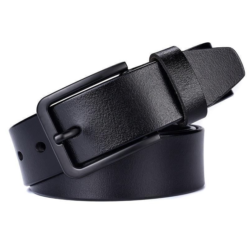 Men's Leather Belt Pin Buckle Cowhide Casual Leather Belt Retro Pants Belt
