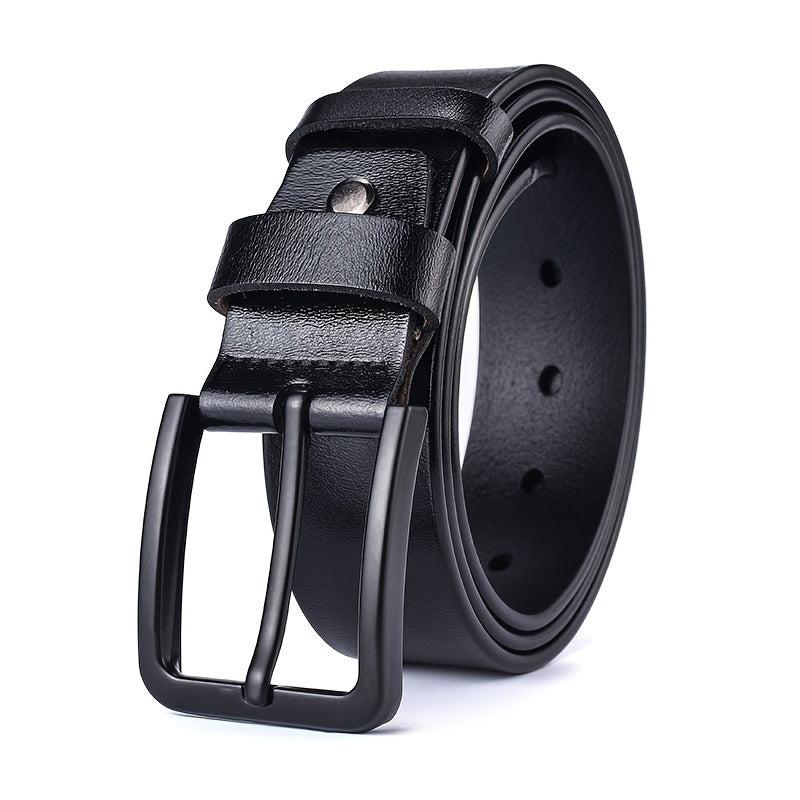 Men's Leather Belt Pin Buckle Cowhide Casual Leather Belt Retro Pants Belt