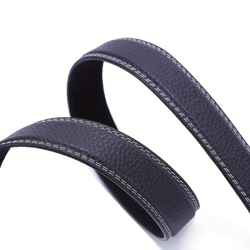 Men's Leather Belt Pin Buckle Jeans Cowhide Belt Extra Thick High End