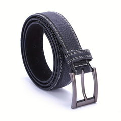 Men's Leather Belt Pin Buckle Jeans Cowhide Belt Extra Thick High End