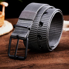 Canvas Belt Men's Needle Buckle Belt Punch Belt for Jeans