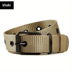 Canvas Belt Men's Needle Buckle Belt Punch Belt for Jeans