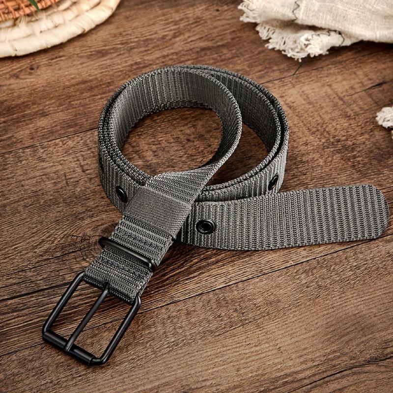 Canvas Belt Men's Needle Buckle Belt Punch Belt for Jeans