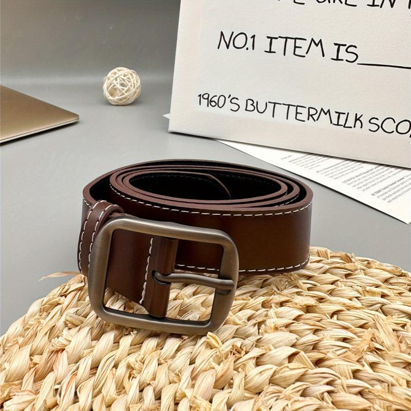 Men's Retro PU Leather Buckle Belt