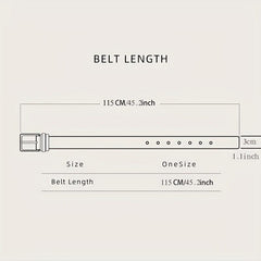 Men's Coffee Pin Buckle Leather Belt Casual PU Leather Belt