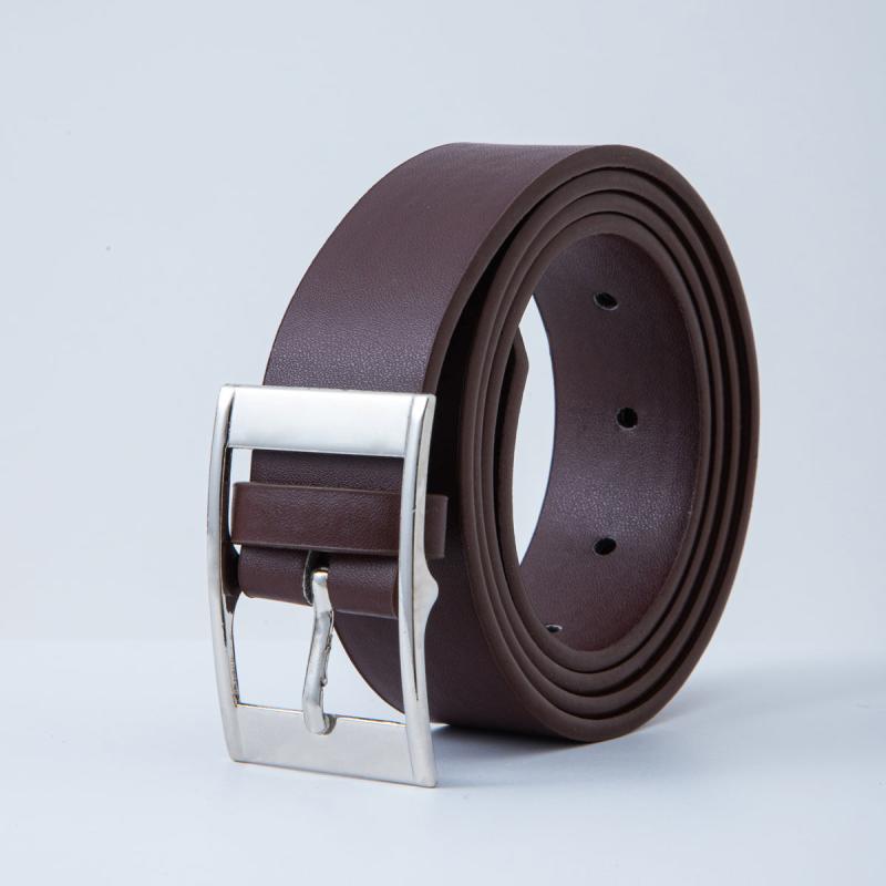 Men's Coffee Pin Buckle Leather Belt Casual PU Leather Belt