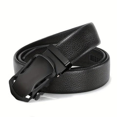 2pcs Men's Belt PU Ratchet Casual Belt Cut To Exact Fit
