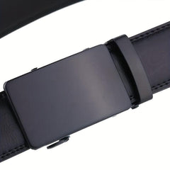 2pcs Men's Belt PU Ratchet Casual Belt Cut To Exact Fit
