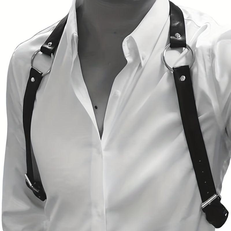 Men's Adjustable Shoulder Ring Suspenders Waistband