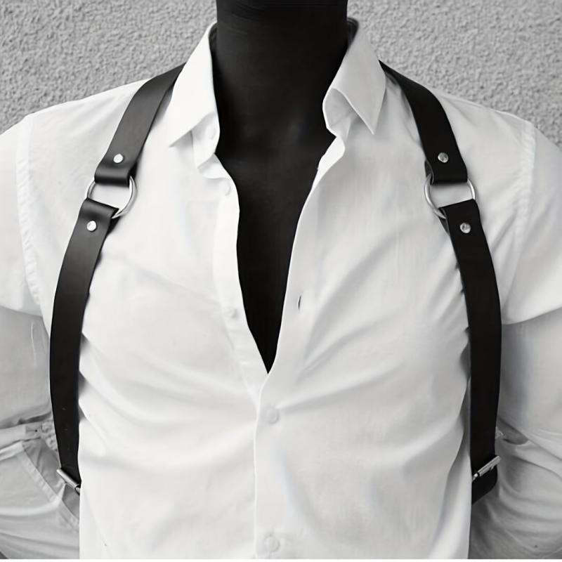 Men's Adjustable Shoulder Ring Suspenders Waistband