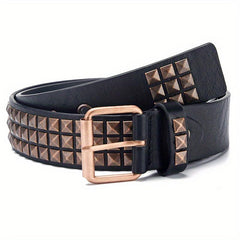 Studded Belt Punk Y2K Rock Rivet Belt Grommet Threads Belt