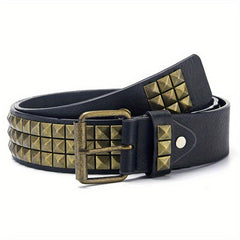 Studded Belt Punk Y2K Rock Rivet Belt Grommet Threads Belt