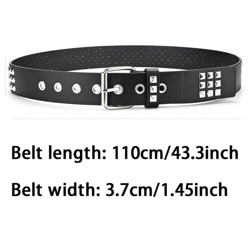 Studded Belt Punk Y2K Rock Rivet Belt Grommet Threads Belt