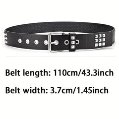 Studded Belt Punk Y2K Rock Rivet Belt Grommet Threads Belt