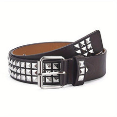 Studded Belt Punk Y2K Rock Rivet Belt Grommet Threads Belt