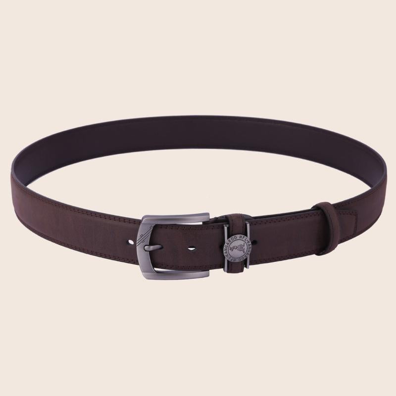 Men's Coffee Brown Double Line Perforated Belt