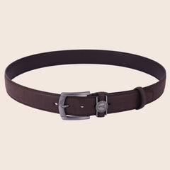 Men's Coffee Brown Double Line Perforated Belt