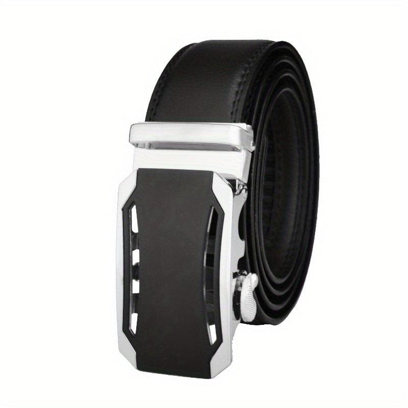 Men's Leather Belt with Automatic Buckle
