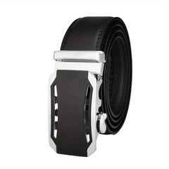 Men's Leather Belt with Automatic Buckle