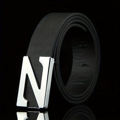 Men's Leather Belt for Work Business Gift for Dad and Husband
