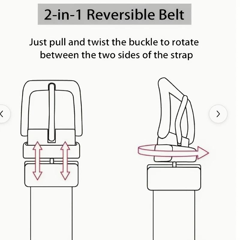 Men's Casual Business Alloy Buckle Belt Rotatable Buckle High End