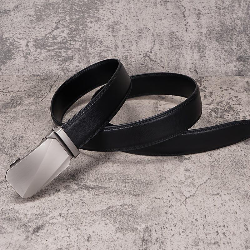 Men's Automatic Buckle Belt Business Casual Cowhide Belt